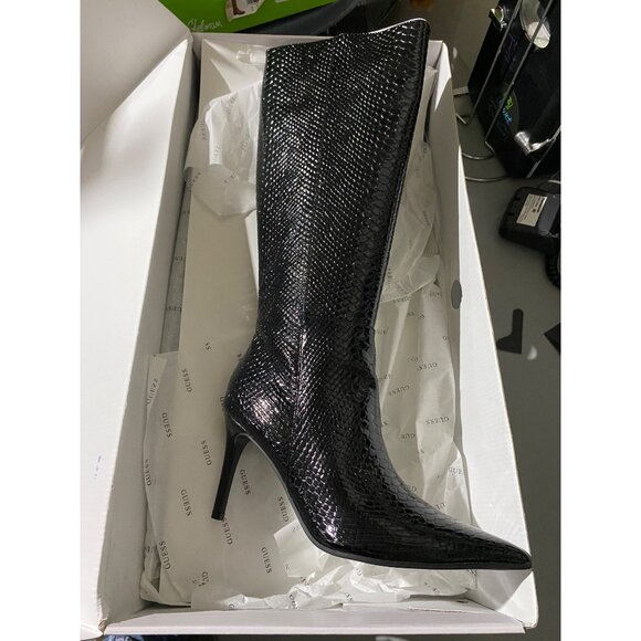 GUESS Womens Richee Tall Shafted Pointy Toe Knee High Boots Black Size 9.5M NIB - Picture 6 of 6